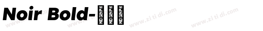 Noir Bold字体转换